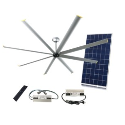 Quạt trần công nghiệp năng lượng mặt trời HVLS