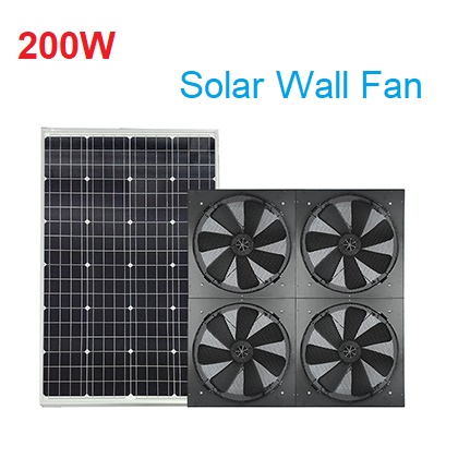 Quạt hút gió gắn tường năng lượng mặt trời 200W
